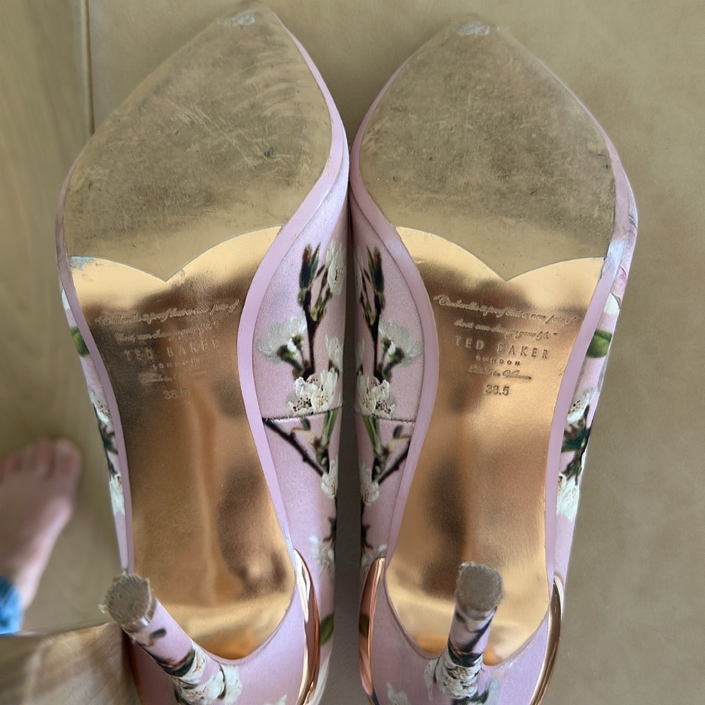 Ted Baker Pink Floral Women's Heels - Picture 6 of 6